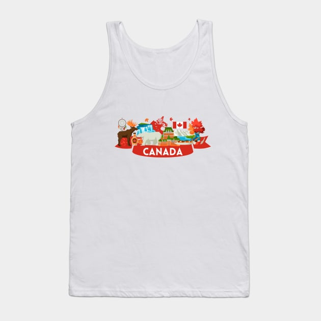 I'm Canadian Happy Canada Day Tank Top by JessyCuba